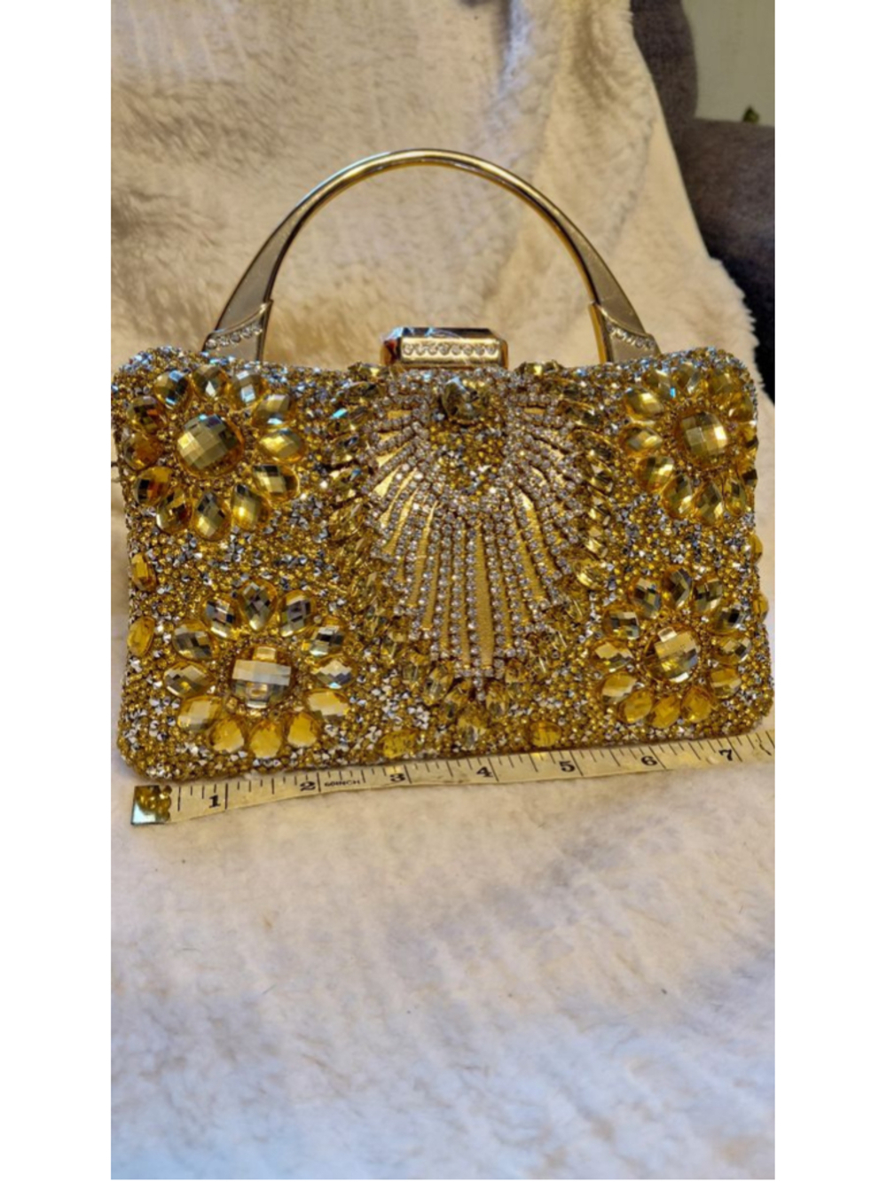 Women's Gold & Silver Embellished Clutch NWT